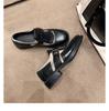 Grape mother autumn new fashion platform small leather shoes women washed horse leather pattern British style uniform loafers women