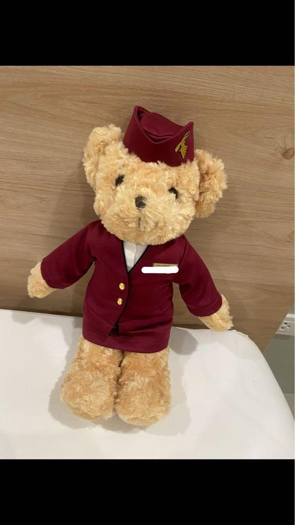 [USED] Qatar Airways Teddy Bear Plush Toy