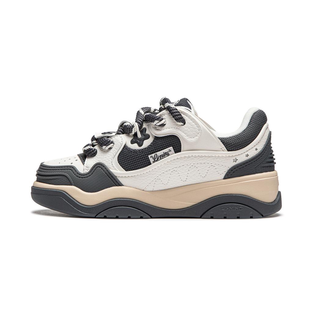 Li Ning Journey 2.0 Thick Sole Boosting Sneakers Women Sneakers White Black AGCU092-7