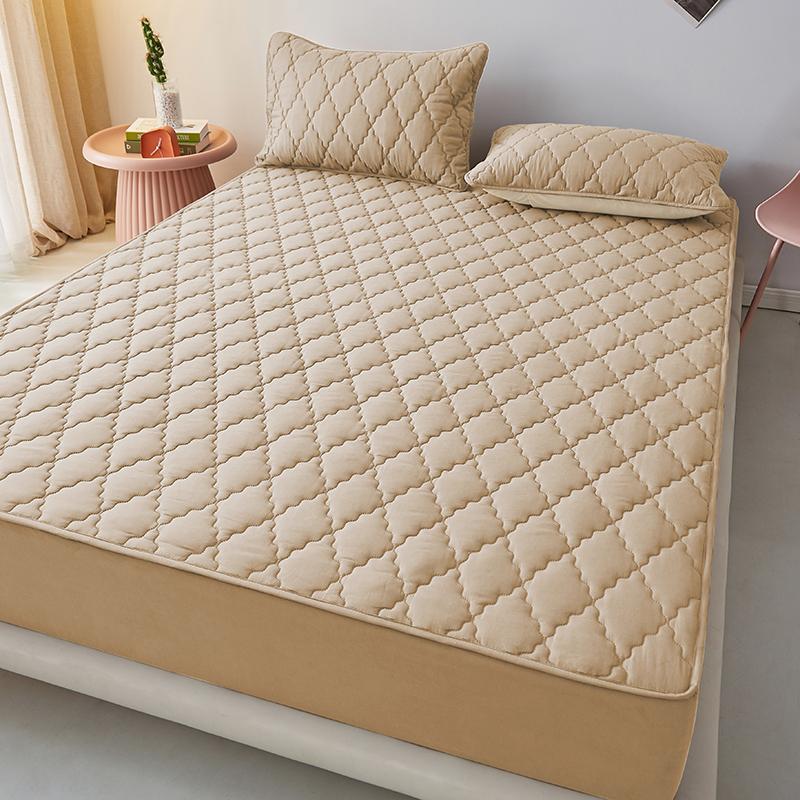 Waterproof Quilted Fitted Mattress Protector,Stain Resistant Mattress Cover,Soft Protective Bedding Mat Noiseless Mattress Cover