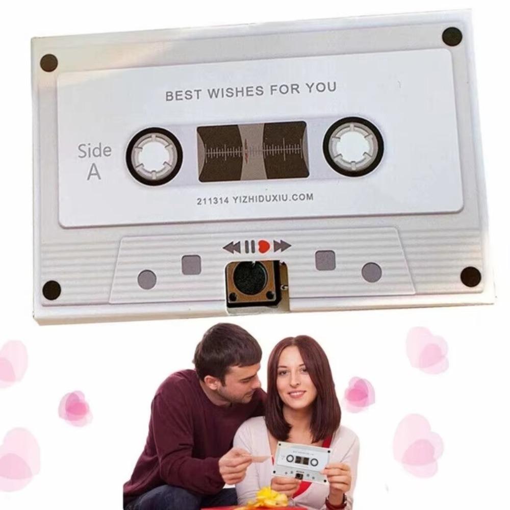Stylish Message Recording Cassette Elegant Sound Greeting Card  Party Gift