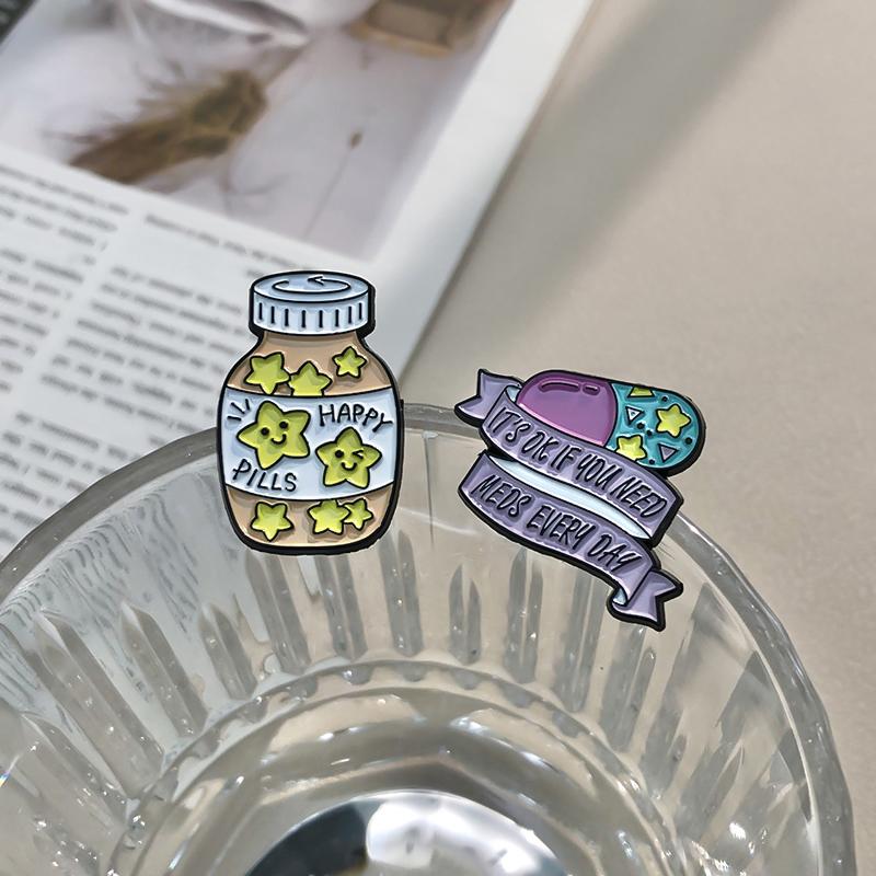 Oil Painting Quotes 3-6pcs/set Enamel Pins Custom Quotes Saying Sunflower Oil Brooches Lapel Badges Jewelry Gift for Friends