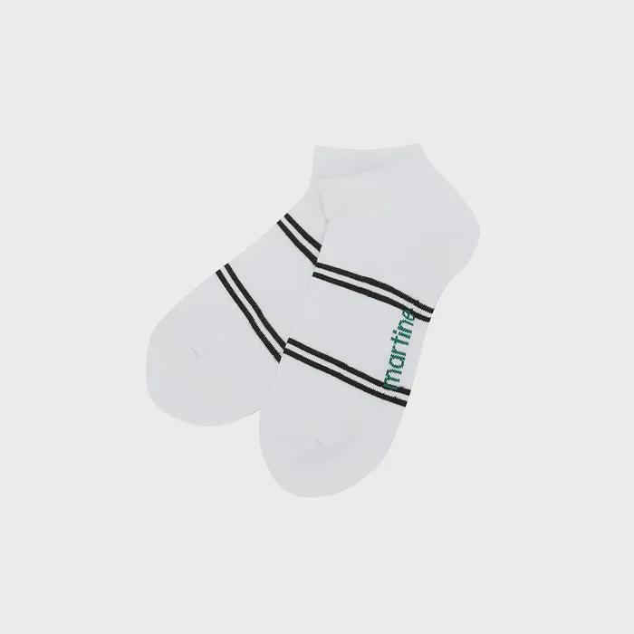 Stripe Short Socks_White (Men)