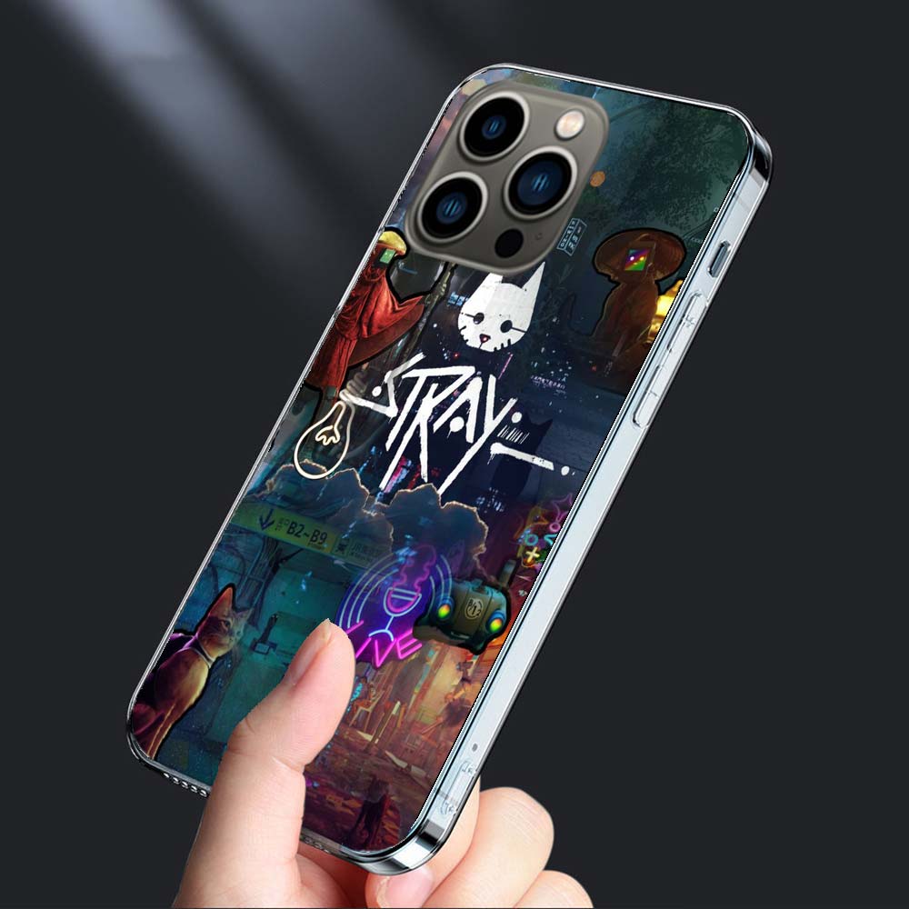 Game S-Stray Cat Phone Case For Iphone 16E 15 Pro 14 Plus 17E 16 17 Pro Max Air 11 12 13 Mini Shockproof Capa Cute Cover TPU