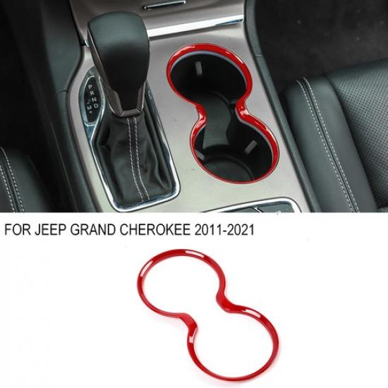 Inner Gear Shift Cup Holder Cover Trim Bezels for Jeep Grand Cherokee 2011-