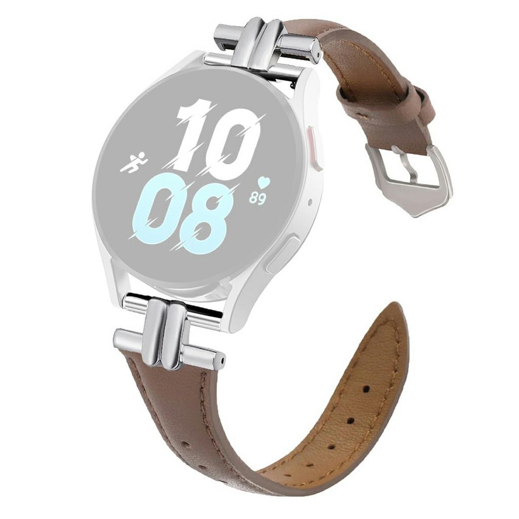 For Huawei Watch GT 5 46mm/Samsung Galaxy Watch3 45mm Band 22mm Genuine Cow Leather Watch Strap with H-shape Connector
