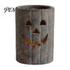 Halloween Gift for Home Decor Pumpkin Candle Holder, Resin Hollow Candlestick, Vintage Country Decorative Ghost Table Ornaments Style Lantern Tabletop
