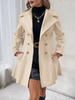 European & American Women's Double-Breasted Woolen Coat - Autumn/Winter Fashionable Style