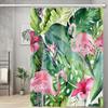 Mount Fuji Shower Curtain Japan Famous Landscape Cherry Flower Mountains Abstract Scenery Shower Curtains For Bathroom