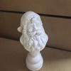 Santa Bust Figurine Craft Decoration Lightweight Christmas Statue White Ornament Compact Size Versatile Bookshelf, or