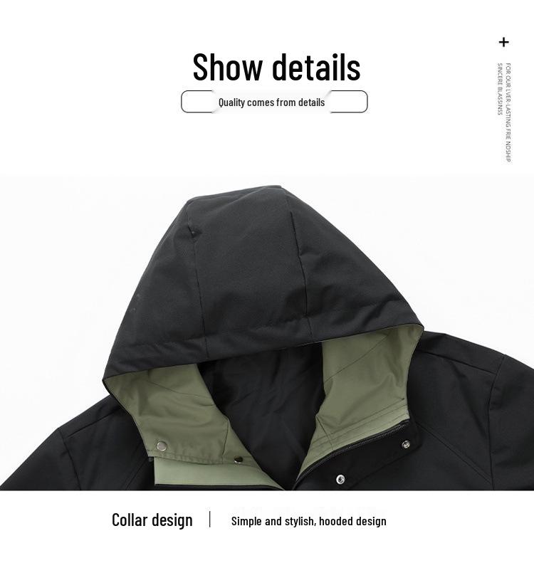 Herren Mittellanger Kapuzen-Vogelscheuchen-Trenchcoat - Trendig, Locker Übergröße für Frühling & Herbst