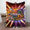Coperta di Flanella Gioco Cartoon 3D RR-Robloxs, Morbida Coperta da Lanciare per Casa Camera da Letto Letto Divano Picnic Viaggio Ufficio, Regali per Bambini