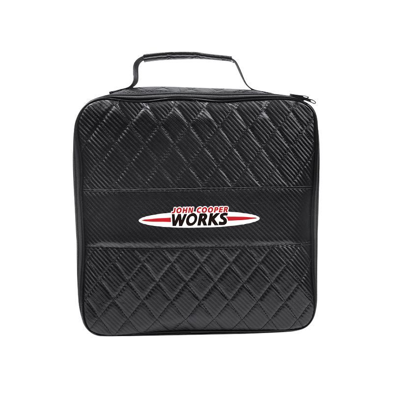 Skórzana Torba do Bagażnika Samochodowego NEV EV Organizer Pudełko na Kabel Ładujący Do Mini Cooper JCW Works R56 R50 F54 F55 F56 F57 F60 R52 R53 R55