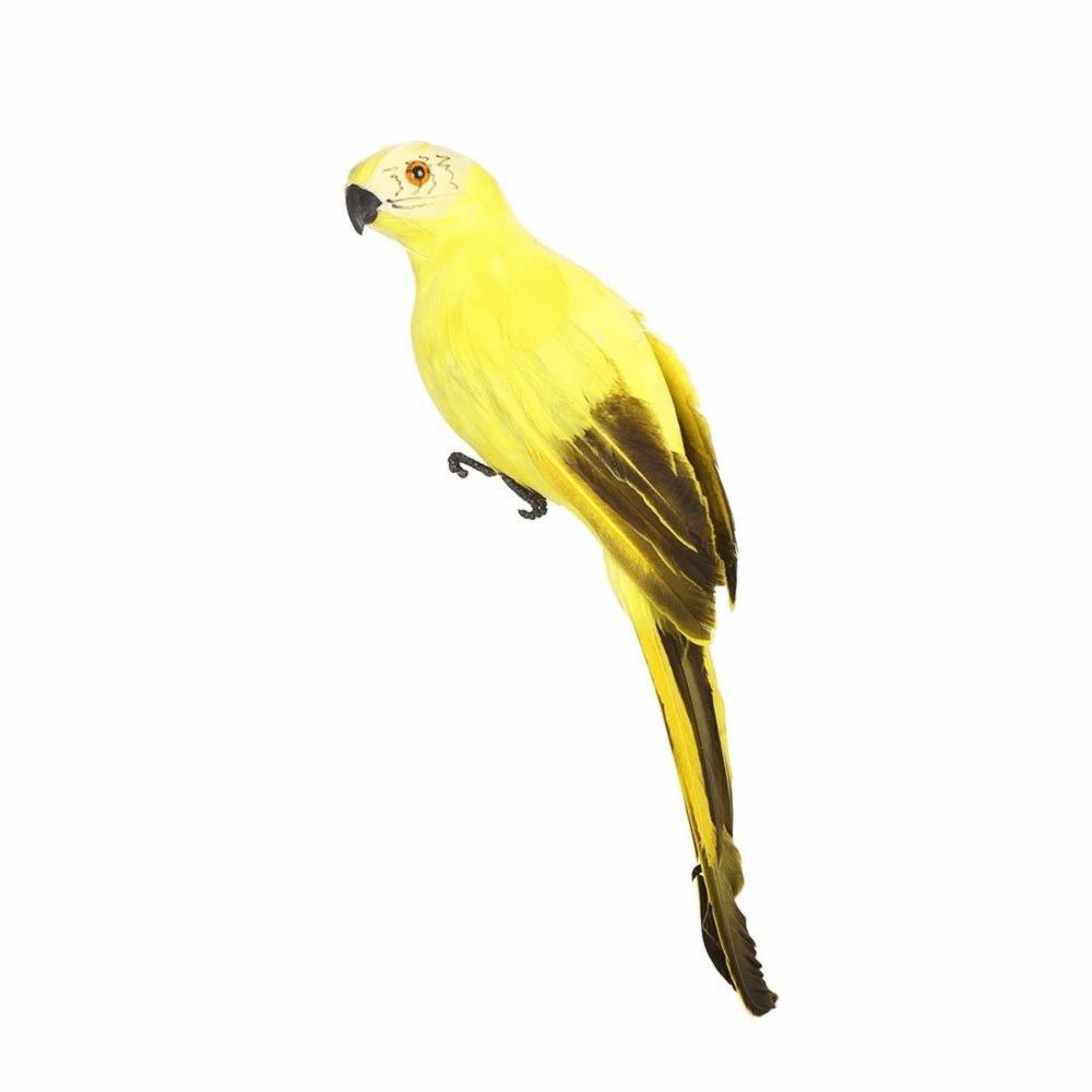 

25cm/35cm/45cm/60cm Artificial Bird Model Multicolor Garden Decorative Bird Garden Ornament 25cm-yellow