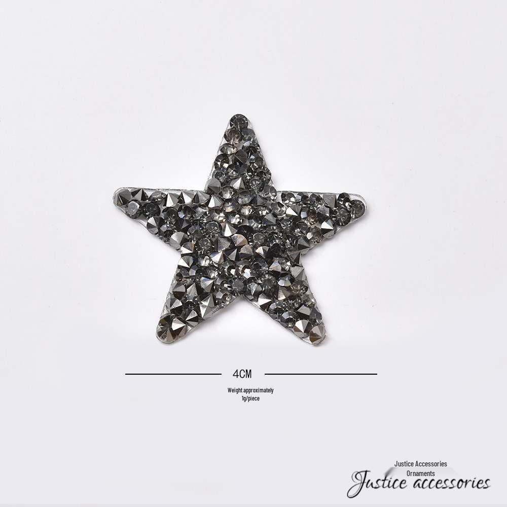 Five-Pointed Star Rhinestone Resin Patch for Shoes and Clothing