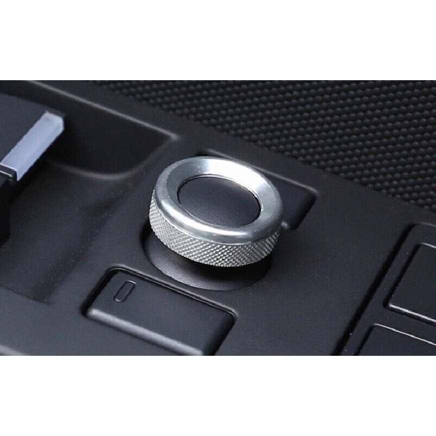 Fit For Defender 110 - Silver Aluminum Side Door Mirror Adjust Knob Ring