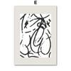 Wall Art Canvas Painting Black White Line Face Body Abstract Nordic Posters And Prints Wall Pictures For Living Room Decoration