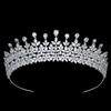 Echsio Tiara and Crown Cute Leaves Shape Design Temperament Women Wedding Party CZ Hair Crown Accessories BC5796 Corona Princes