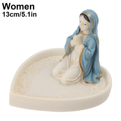 Religious Virgin Mary Rosary Holder Crafted for Prayer and Reflection Resin Material Provides Long Lasting Use
