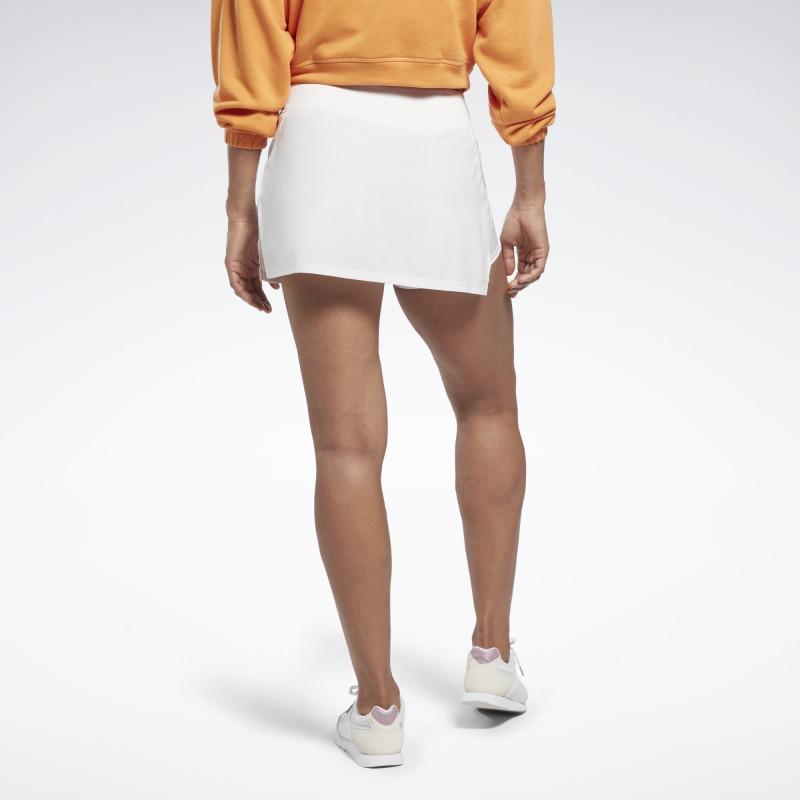 Reebok Solid Color Breathable Sports Fitness Casual Skort Women skorts White HT4925