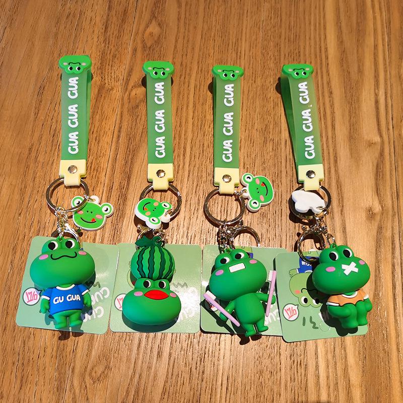Realistic Croaking Frog Keychain & Backpack Accessory - Silicone Figurine Keyring | Couple Ornament & Small Christmas Gift