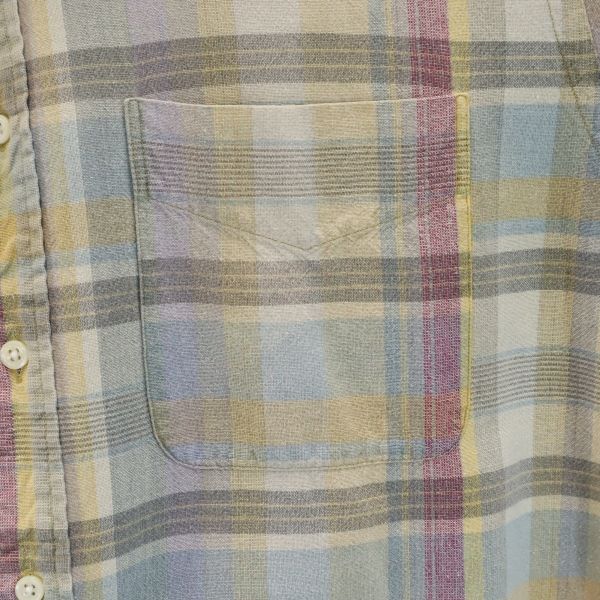 RRL 90s First black tag with three red stars Check Pattern Short sleeve shirt Men's Used