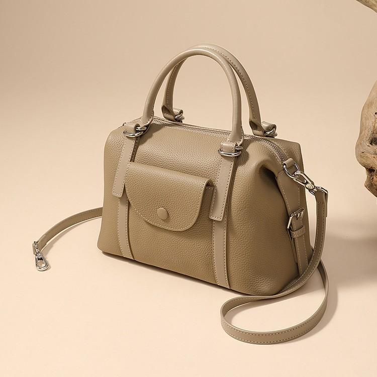 Handbag Leather Women'S Bag Leather Handbag Versatile Fashion Shoulder Bag Crossbody Bag Commuter Bag