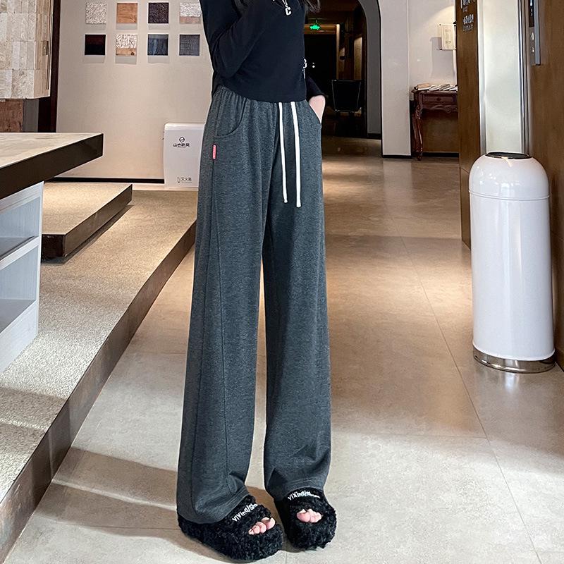 Plus Size High Waist Wide Leg Pants for Women - Spring & Autumn Casual Straight Leg Style, fits up to 200 lbs.