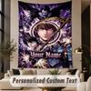 Custom Text Printed Tapestry Death Note Pattern Large Wall Hanging Indoor Room Decor