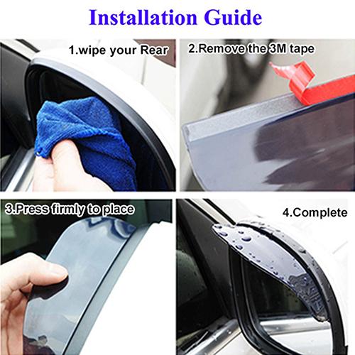 Universal Transparent Car Rear View Side Mirror Rain Board Sun Visor Shade Shield