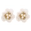 Camellia Flower Imitation Pearl Necklace Romantic Clavicle Chain Necklace  Fashion Jewelry
