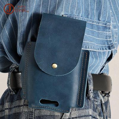 Herren Echtleder Crazy Horse Bauchtasche - Multifunktionale Handy- und Arbeitstasche