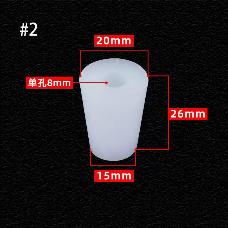 Silicone Solids Plug Fermenter Cover Rubber Stopper With Hole Laboratory Stopper Valve Acid Alkali Resistant Brew Wine Stoppers