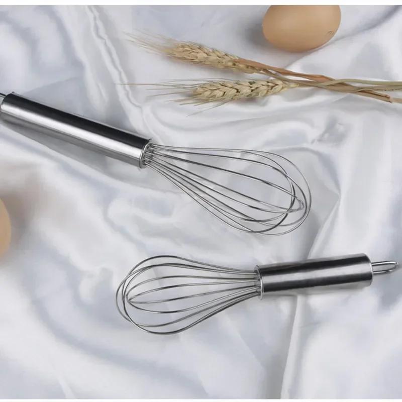 6/8/10/12inch Stainless Steel Egg Stirring Balloon Whisk Manual Egg Beater Mixer Kitchen Baking Utensil Cream Butter Whisk