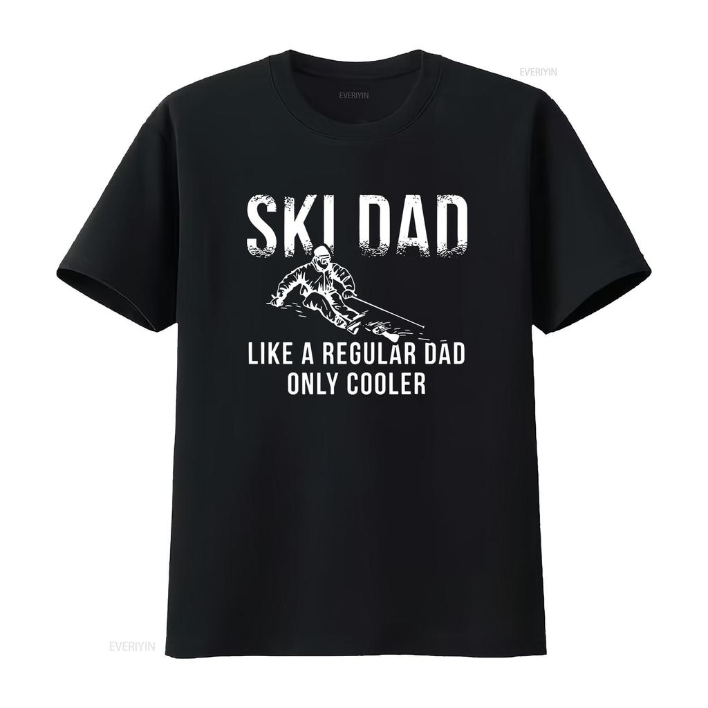 Ski Dad Unisexs T Shirt Funny Skier For Fathers Day Lover Unisex S From Daughter Vintage Soft Fashion