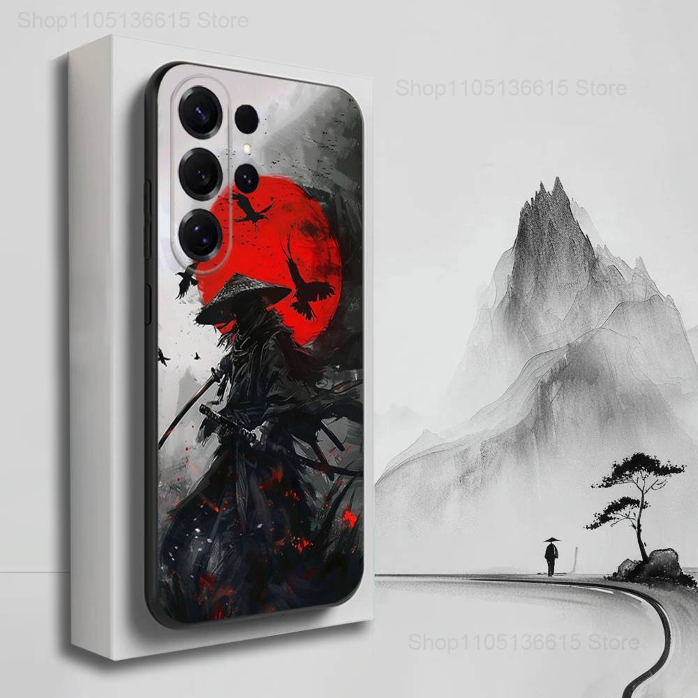 Samurai Art Bushido Case For Samsung S21,S9,S22,S25,S20,S10,Plus,Ultra,S24,S23,FE,Lite,Soft Silicone Black