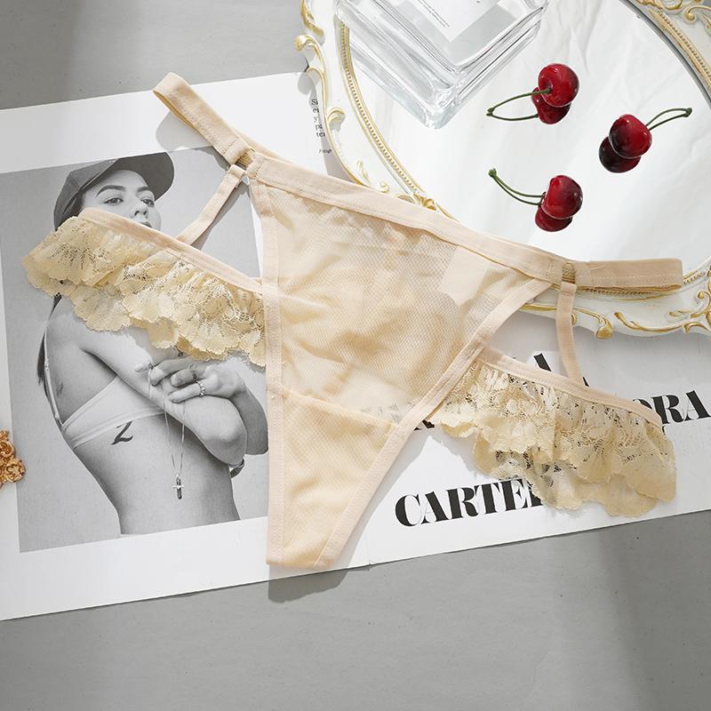 Women Sexy Panties Lace Underwear Female Seamless Lingerie Low Waist Transparent Hollow Out G-string Thongs Underpants