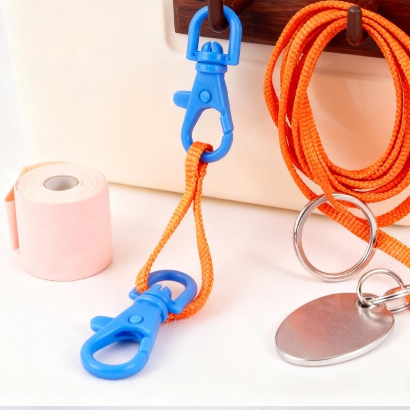 Pack of 20 Colorful Plastic Lobster Clasps Keychain Accessories Plastic Texture for Jewelry Making and Craft Projects