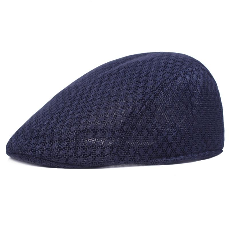 Mesh hat, men's and women's mesh beret, spring and summer retro cap, middle net hat, youth visor