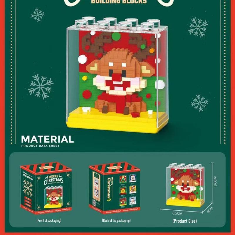 LEGO-Compatible Christmas Building Blocks: Santa Claus, Snowman, and Christmas Tree Figurines for Kids