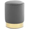 Dark and Gold Stool Velvet 28 X 36 Cm