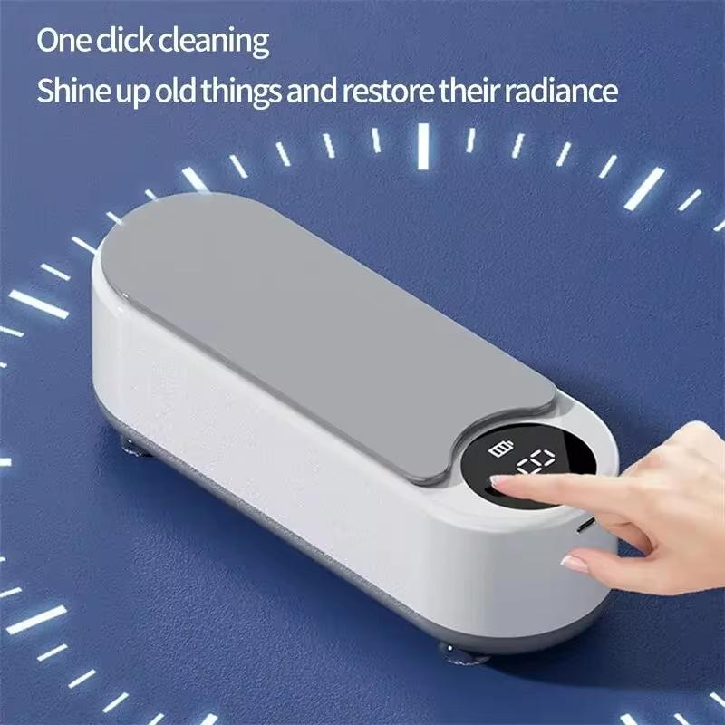 Multi-Functional Ultrasonic Cleaner 450ml Portable Household Cleaning Machine Jewelry Cleaner Machine Ring Glasse Makeup Brush