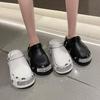 Thick Height Sandals Summer Outing Flip Flops Toe Beach Shoes