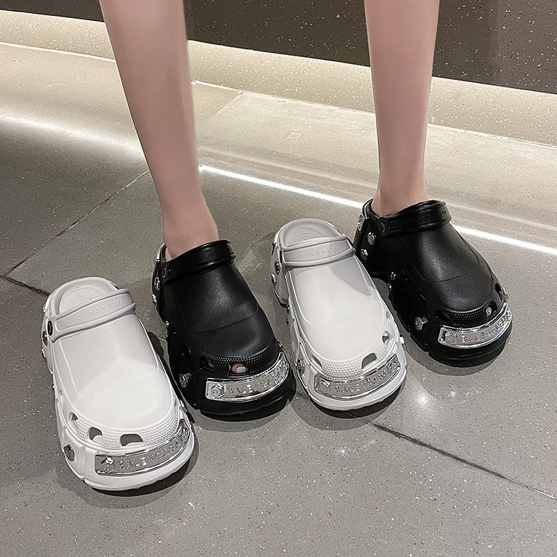 Thick Height Sandals Summer Outing Flip Flops Toe Beach Shoes