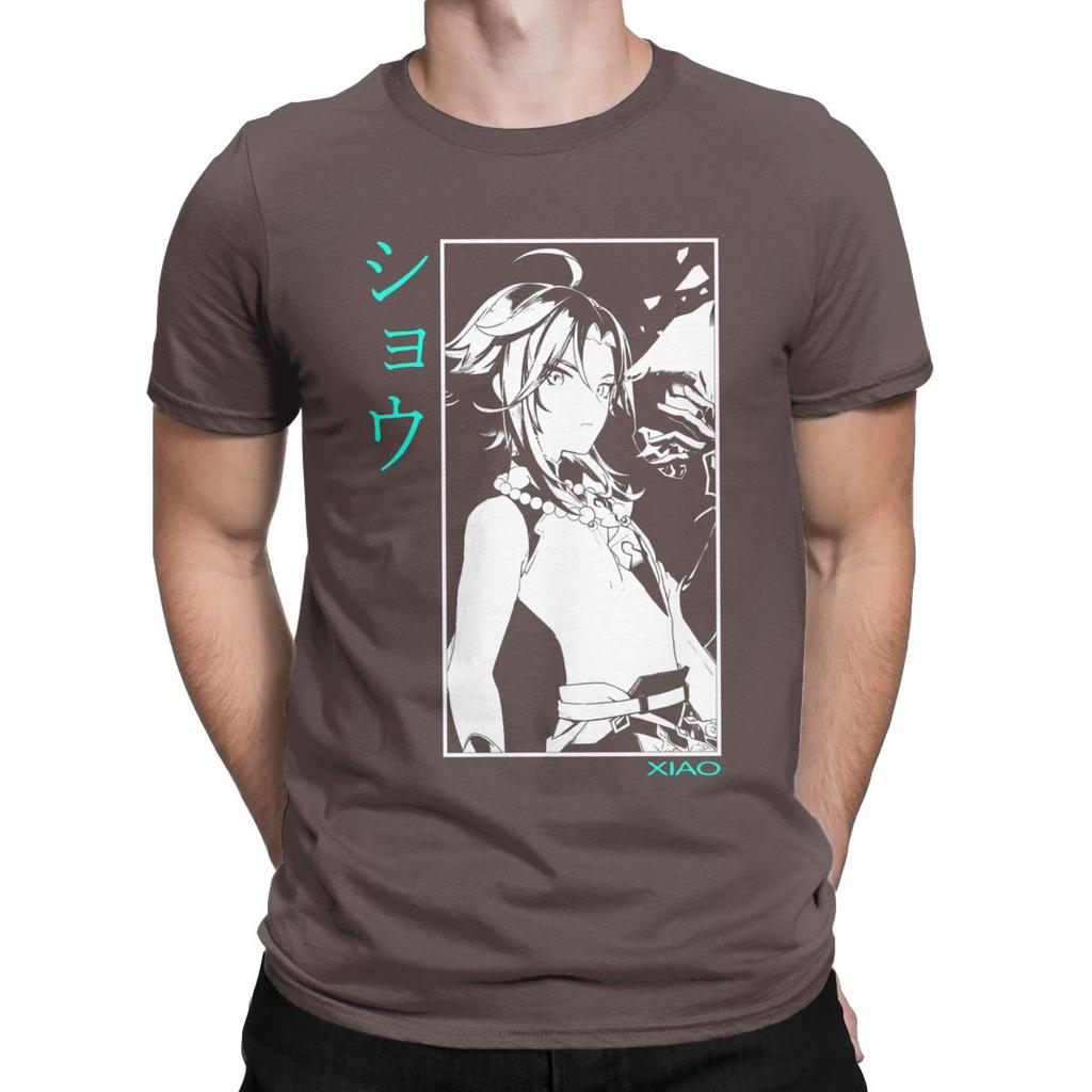 Men T Shirt Xiao Novelty Tees Short Sleeve Genshin Impact Anime Paimon Diluc Game T Shirt