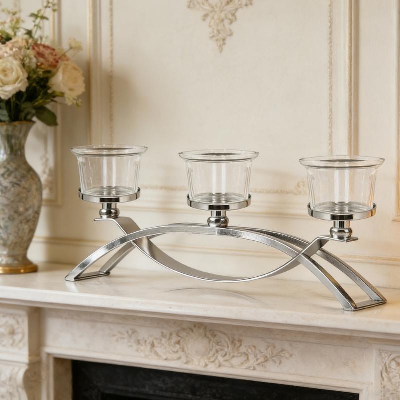 Candlestick Holders Iron Metal Taper Candle Holders Decorative Candle Stands 3 Arm Candelabra for Home Decorations