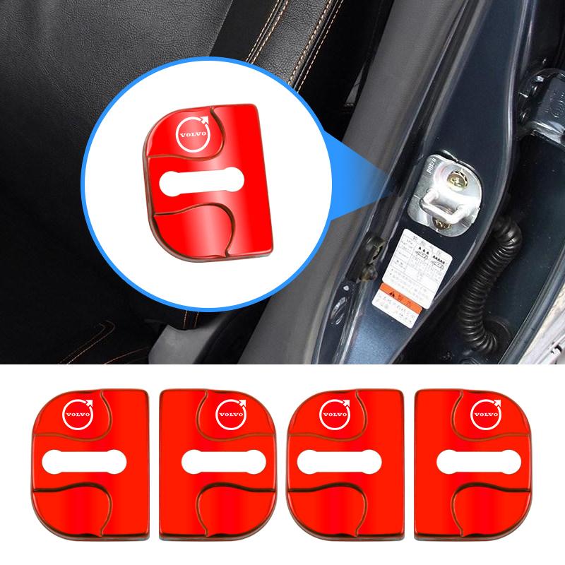 4pcs Car Door Lock Cover Antirust Protective Cap For Volvo Xc60 XC40 EX40 Xc90 S60 S90 EX30 V40 V60 V50 V90 S80 C40 V70 XC70 C30