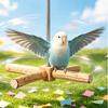 Cockatiel Perch Wooden Parakeet Rotating Toy Macaw Perch For Boredom Relief Behavior Beak Grinding Claw Health Care Chewing