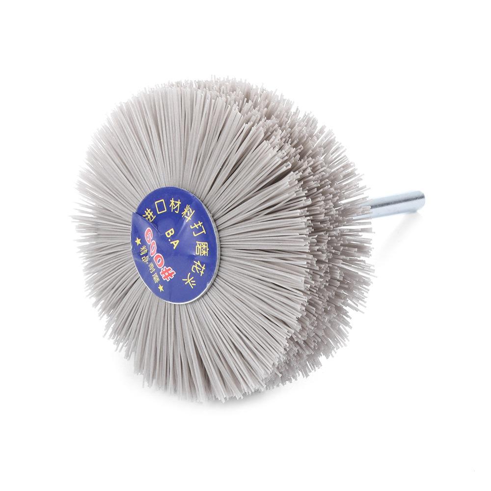 Woodwork Drill Grind Buff Nylon Wheel Brush Flower Head Deburring Grinder Abrasive Wire Grinding