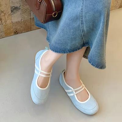 Women's Spring/Summer Soft-Soled Slip-On Casual Shoes: Flat Ballet-Style Mary Jane Pumps